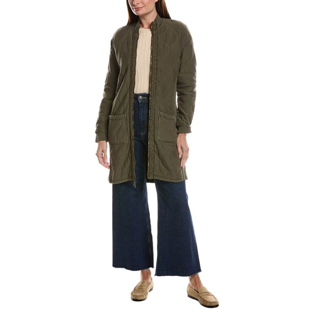 Xcvi Womens Torston Quilted Coat, Green